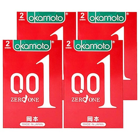 오카모토 0.01 제로원 슬림형 콘돔, 2개입, 4개