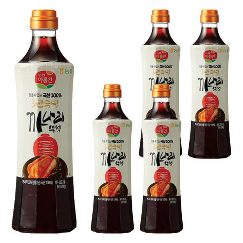 아름찬 국산 까나리액젓, 1kg, 5개