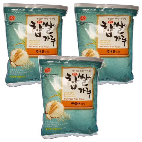 해가원 복합 찹쌀가루 60%, 1kg, 3개