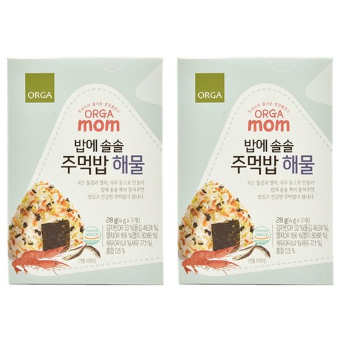 올가홀푸드 밥에 솔솔 주먹밥 4g, 해물, 28g, 2개