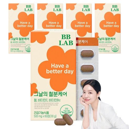 비비랩 그날의 철분케어, 60정, 5개