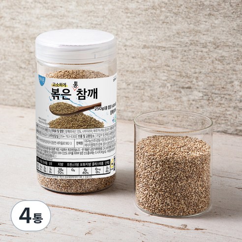 대구농산 씻어나온 볶은참깨, 250g, 4통