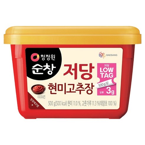 청정원순창 저당 현미 고추장, 500g, 1개