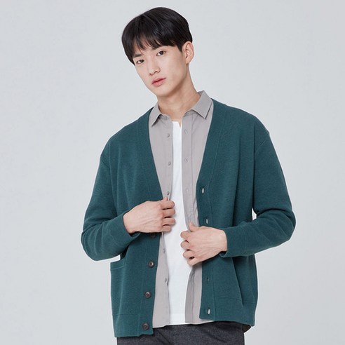 마인드브릿지 남성용 PANW 빨래판 조직 세미 오버 가디건 MTCD7150