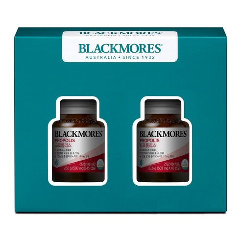 블랙모어스 프로폴리스 선물 세트, 45정, 2병