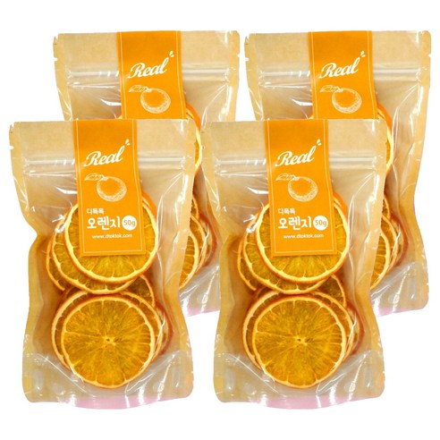 디톡톡 원형 실속형 건조 오렌지, 50g, 4개, 1개입
