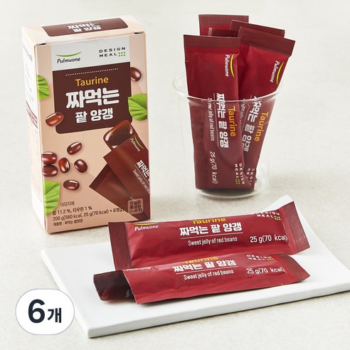 풀무원 짜먹는 팥 양갱, 25g, 8개입, 6개