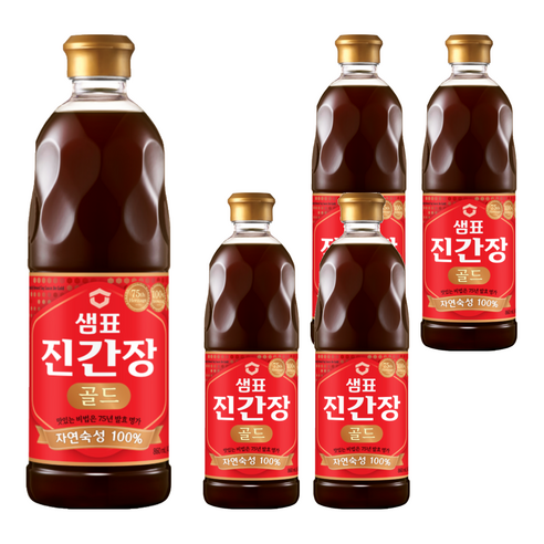샘표 진간장 골드, 860ml, 5개