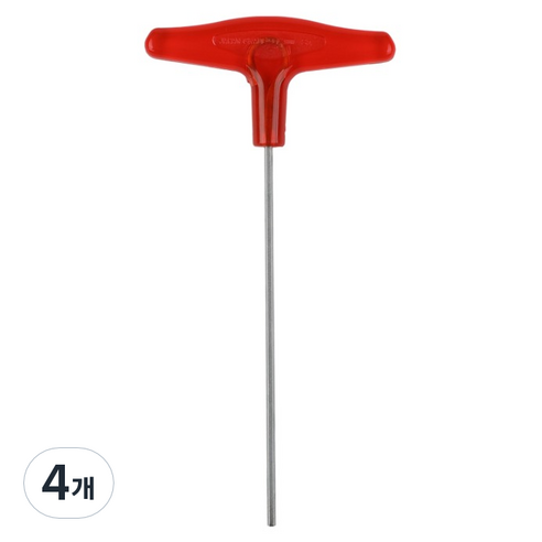 썬키 T형 육각렌치 2.5 x 118 mm ST-2.5, 4개