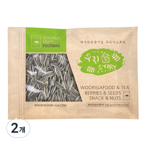 우리가스토리 볶은 껍질 해바라기씨, 800g, 2개