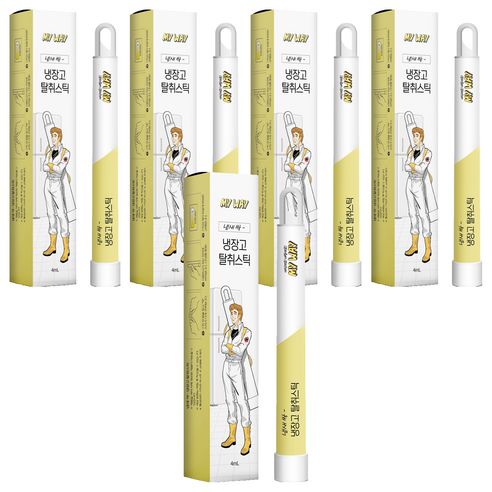 마이웨이 냉장고 탈취제 김치냄새제거 살균 99.9% 탈취스틱, 4ml, 5개