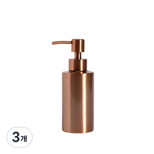 모나코올리브 스테인레스 샴푸 린스 호텔식 디스펜서 250ml, 브론즈, 3개