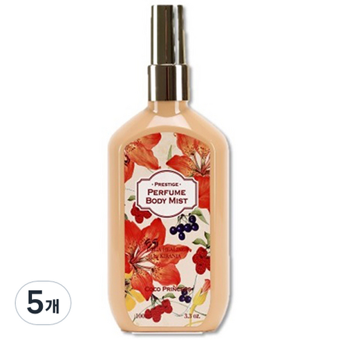 올가힐링스 퍼퓸 바디미스트 코코프린세스향, 100ml, 5개
