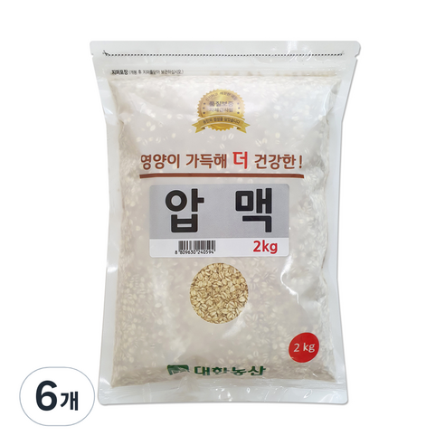 대한농산 압맥, 2kg, 6개
