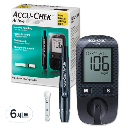 아큐첵 액티브 혈당 측정기 세트, Accu-Chek Active Set, 6세트