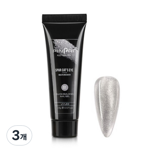 고고블랑 네일연장 자석 마그네틱 폴리젤 15ml, 01, 3개