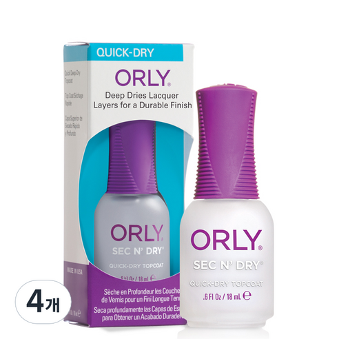 오를리 네일 세컨 퀵 드라이 18ml, 혼합색상, 4개