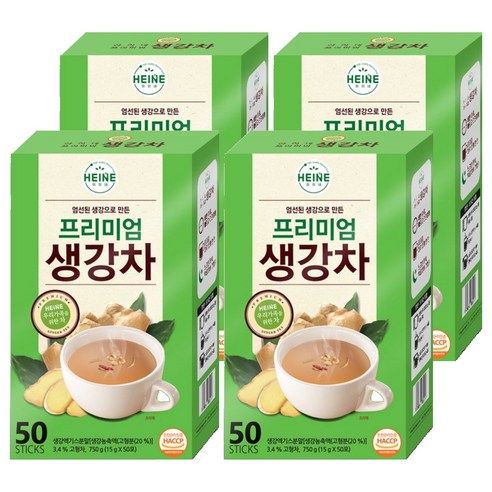 하이네 프리미엄 생강차, 15g, 50개입, 4개