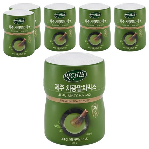 리치스 제주 차광말차믹스 파우더, 550g, 6개