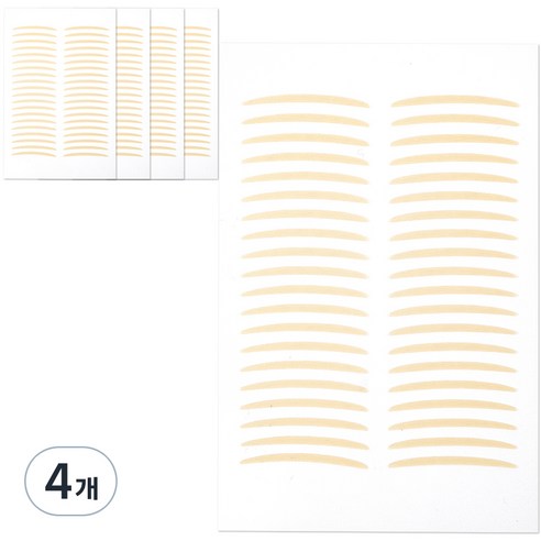 더분 깃털 단면 쌍꺼풀테이프 200매, 누드A타입, 4개