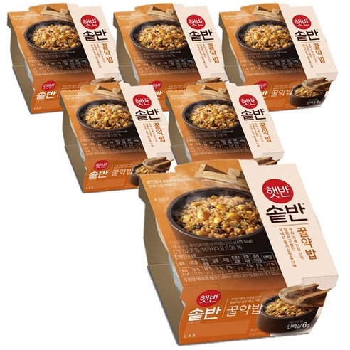 햇반 솥반 꿀약밥, 210g, 6개