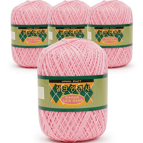 필립섬유 쎄비 실크 인견사 뜨개실 90g x 4p, 804 베이비핑크, 4개