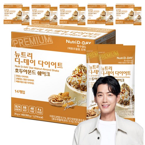 뉴트리디데이 다이어트 쉐이크 호두아몬드 14p, 25g, 6개