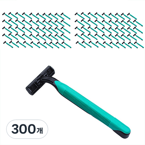 재니홈 숙박 업소용 일회용 면도기 그린, 1개입, 300개