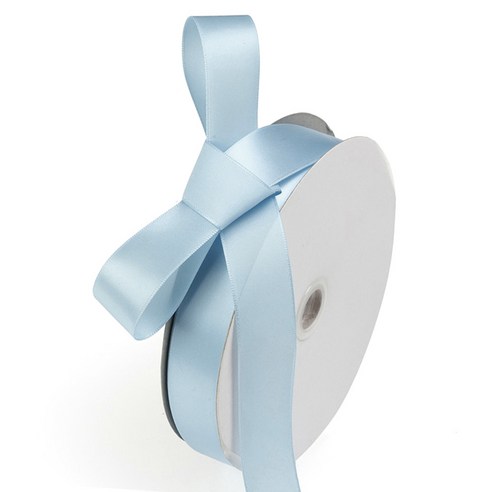 길그리 선물 포장 공단 리본 25mm, 08하늘색, 36m, 1개