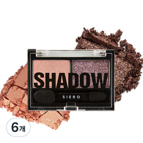 시에로 투 톤 아이즈 섀도우 2.8g, 02, 6개