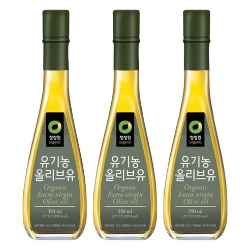 청정원 유기농 올리브유, 350ml, 3개
