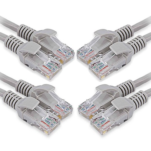칼론 CAT5 2m 랜선 랜케이블, 그레이, 4개