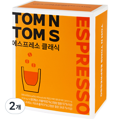 탐앤탐스 에스프레소 클래식, 50개입, 2개, 10ml