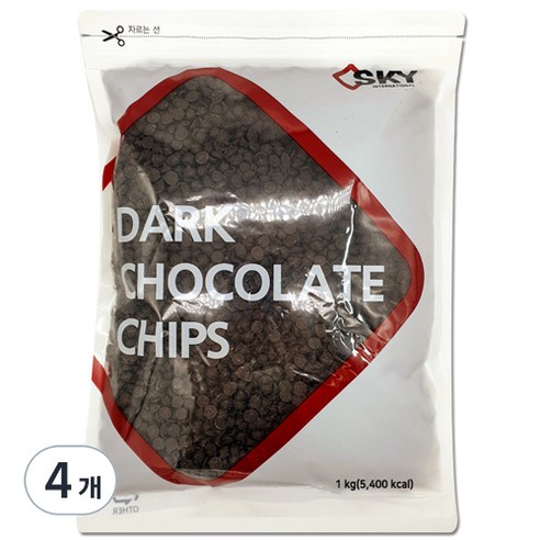 SKY 다크초코칩, 4개, 1kg