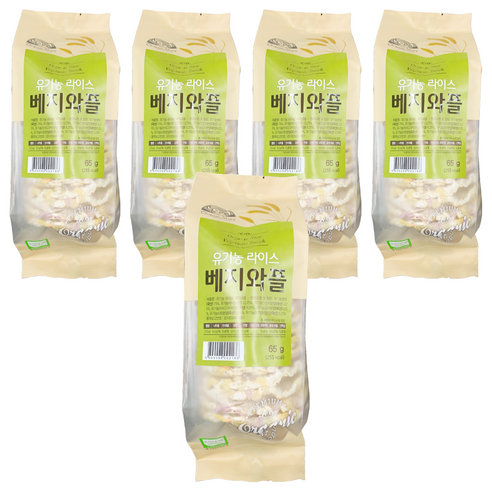 OrganicStory 유기농 라이스 베지와플 야채맛, 65g, 5개