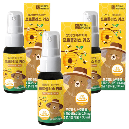 장인정신에브리데이 프로폴리스 키즈 영양제, 30ml, 3개