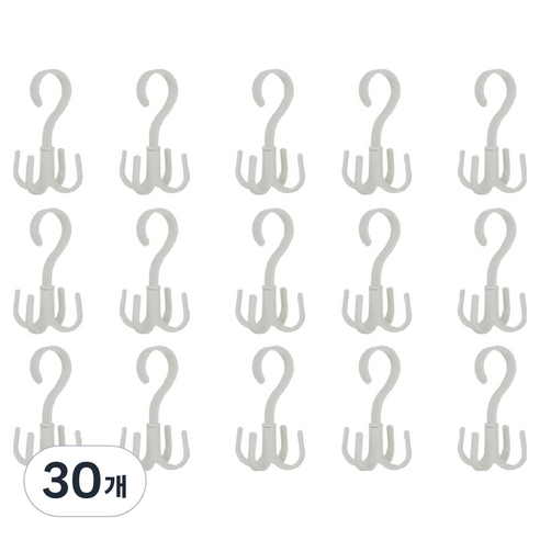 오마땅 네발후크 다용도 회전걸이, 그레이, 30개