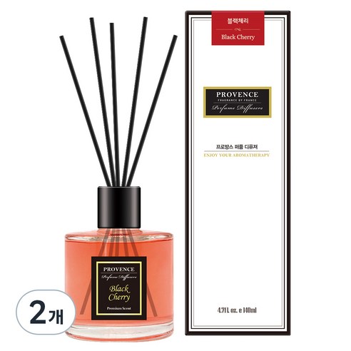 프로방스 퍼퓸 디퓨져 140ml, 블랙체리, 2개