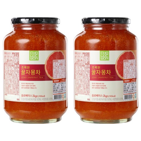 초록원 꿀자몽차, 2kg, 1개입, 2개