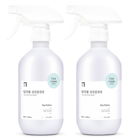 살림백서 딥퍼퓸 섬유탈취제, 500ml, 2개, 코지코튼