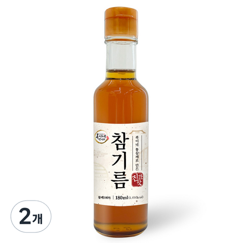 복이네먹거리 통깨로 만든 진한맛 참기름, 2개, 180ml