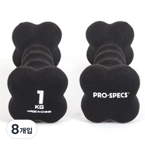 프로스펙스 네오프렌 아령, 1kg, 8개