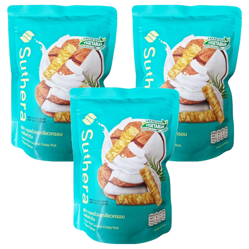 수테라 태국 코코넛 크리스피롤 오리지널, 70g, 3개