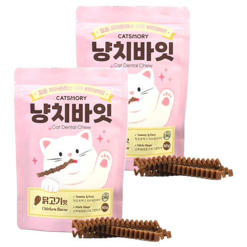 캣츠모리 냥치바잇 스틱, 닭고기, 60g, 2개