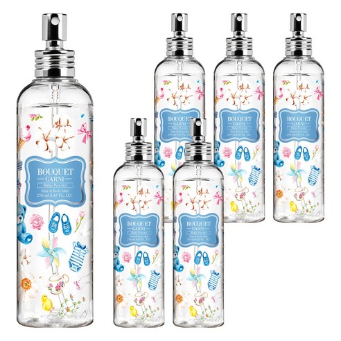 부케가르니 헤어 앤 바디미스트 베이비파우더, 250ml, 6개