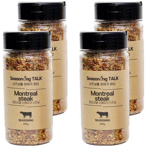 시즈닝톡 몬트리얼 스테이크 시즈닝, 260g, 260ml, 4개