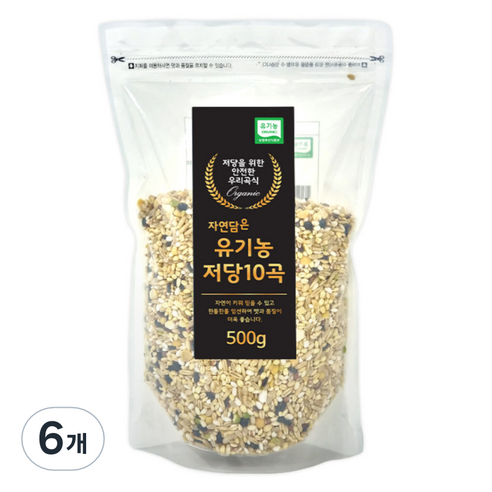 자연담은 유기농 혼합10곡, 500g, 6개