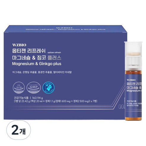 옵티젠 리프레쉬 마그네슘 & 징코 플러스 163.94g