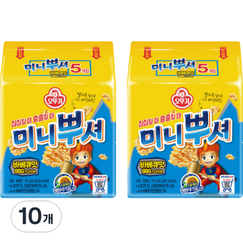 오뚜기 뿌셔뿌셔 바베큐맛, 275g, 10개