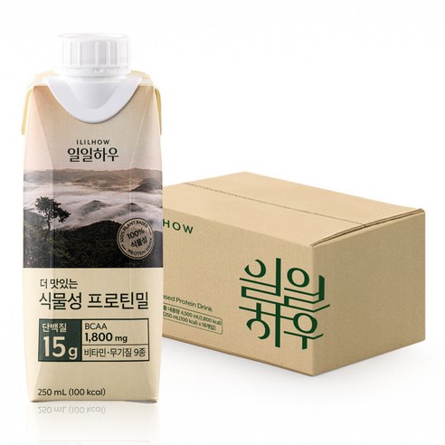 일일하우 더 맛있는 식물성 프로틴밀, 250ml, 18개